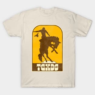 Texas Vintage Western Cowboy Rodeo Travel Souvenir T-Shirt